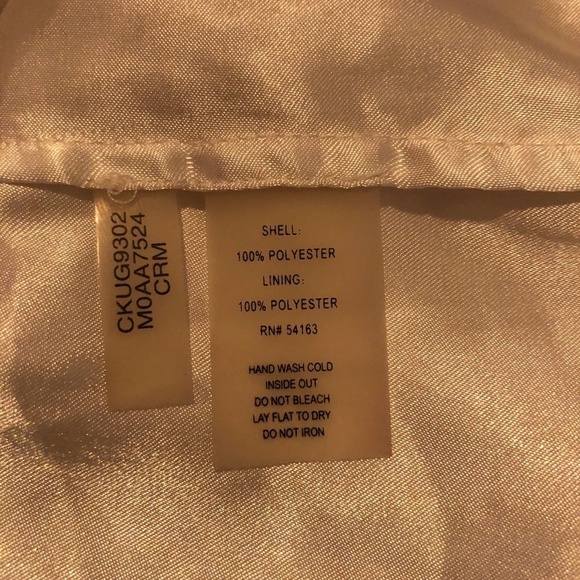 Calvin Klein White Dress Shirt Necklace  built in S - Picture 8 of 8